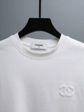 Chanel Classic Simple Embroidered Logo Short Sleeve Couple Versatile Casual T-shirt