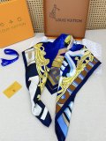 Louis Vuitton Fashion Elegant Versatile Flamingo Logo Printed Silk Square Scarf Size: 90 x 90 CM