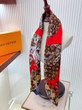 Louis Vuitton Fashion Elegant Versatile Logo Printed Silk Square Scarf Size: 90 x 90 CM