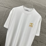 Chanel Classic Embroidered Logo Short Sleeve Couple Loose Casual T-shirt