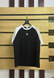 Chanel New Fashion Simple Splicing Short Sleeve Couple Versatile Casual T-shirt