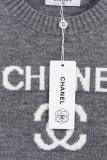 Chanel Classic Versatile Letter Logo Jacquard Round Neck Knitted Sweater One Size (40-60 kg)