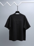 Chanel Classic Simple Embroidered Logo Short Sleeve Couple Versatile Casual T-shirt