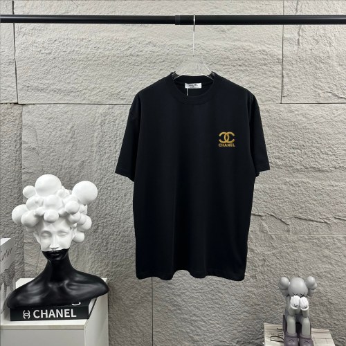 Chanel Classic Embroidered Logo Short Sleeve Couple Loose Casual T-shirt