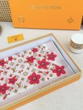 Louis Vuitton Fashion Elegant Versatile Logo Printed Silk Square Scarf Size: 60 x 60 CM