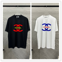 Chanel Classic Logo Printed Short Sleeve Couple Versatile Casual T-shirt Chanel Classic Logo Printed Short Sleeve Couple Versatile Casual T-shirt