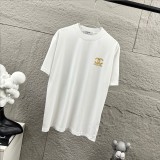 Chanel Classic Embroidered Logo Short Sleeve Couple Loose Casual T-shirt