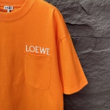 Loewe 26SS Simple Pocket Embroidered Logo T-shirt Unisex Casual Versatile Short Sleeve