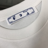 Off White Classic Stripe Logo Printed T-shirt Couple Loose Casual Short Sleeve