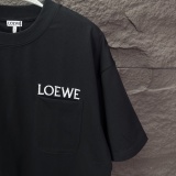 Loewe 26SS Simple Pocket Embroidered Logo T-shirt Unisex Casual Versatile Short Sleeve