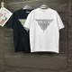 Prada 26SS Fashion Triangle Embroidery Logo T-shirt Unisex Casual Versatile Short Sleeve