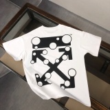 Off White Fashion Spot Arrow Logo Printed T-shirt Couple Loose Casual Short Sleeve