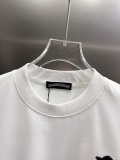 Chrome Hearts 26SS Fashion Leather Inlaid Diamond Cross T-shirt Couple Loose Casual Short Sleeve