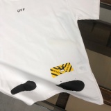 Off White Classic Stripe Logo Printed T-shirt Couple Loose Casual Short Sleeve
