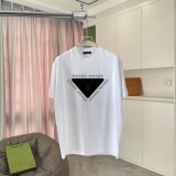 Prada Classic Logo Printed T-shirt Couple Loose Casual Short Sleeves