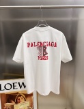 Balenciaga 26SS Fashion Personalized Logo Printed T-shirt Unisex Loose Casual Short Sleeve