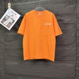 Loewe 26SS Simple Pocket Embroidered Logo T-shirt Unisex Casual Versatile Short Sleeve