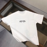 Off White Fashion Flower Logo Printed T-shirt Couple Loose Casual Short Sleeve