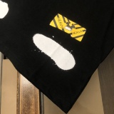 Off White Classic Stripe Logo Printed T-shirt Couple Loose Casual Short Sleeve