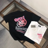 Balenciaga x Gucci Fashion Logo Printed T-shirt Couple Loose Casual Short Sleeve