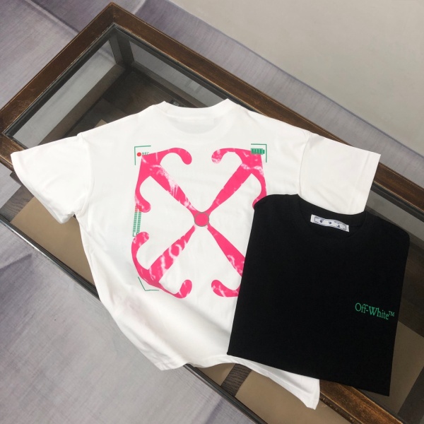 Off White Classic Arrow Logo Printed T-shirt Couple Loose Casual Short Sleeve