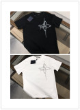 Louis Vuitton Fashion Simple Embroidered Clover T-shirt Couple Loose Casual Short Sleeve