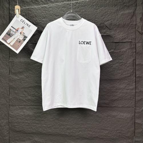 Loewe 26SS Simple Pocket Embroidered Logo T-shirt Unisex Casual Versatile Short Sleeve