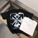 Off White Classic Arrow Logo Printed T-shirt Couple Loose Casual Short Sleeve