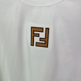 Fendi 26SS Classic Simple Embroidery FF T-shirt Unisex Casual Versatile Short Sleeve