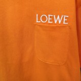 Loewe 26SS Simple Pocket Embroidered Logo T-shirt Unisex Casual Versatile Short Sleeve