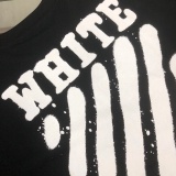 Off White Classic Stripe Logo Printed T-shirt Couple Loose Casual Short Sleeve
