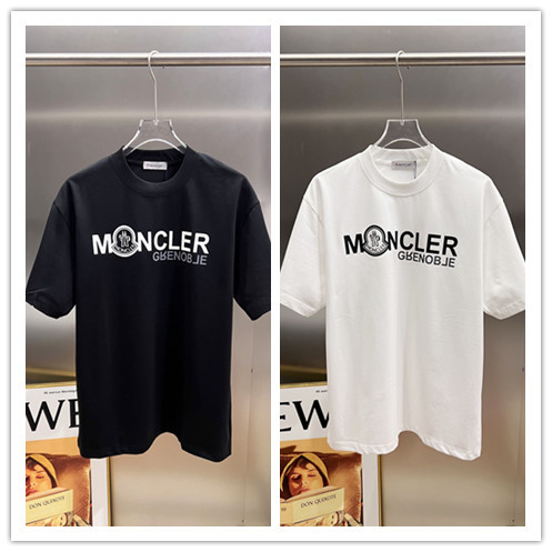 Moncler 26SS Classic Foam Logo Printed T-shirt Unisex Loose Casual Short Sleeve