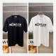 Moncler 26SS Classic Foam Logo Printed T-shirt Unisex Loose Casual Short Sleeve