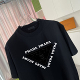 Prada Classic Logo Printed T-shirt Couple Loose Casual Short Sleeves
