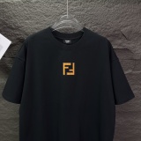 Fendi 26SS Classic Simple Embroidery FF T-shirt Unisex Casual Versatile Short Sleeve