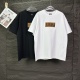 Fendi 26SS Classic Patchwork Embroidered T-shirt Unisex Casual Versatile Short Sleeve