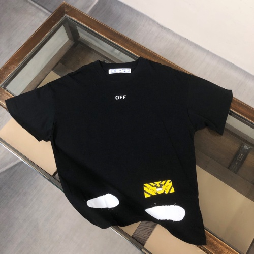 Off White Classic Stripe Logo Printed T-shirt Couple Loose Casual Short Sleeve