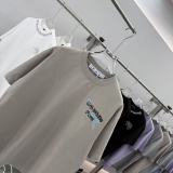 Off White Fashion Embroidery Paper Clip Logo Short Sleeve Unisex Casual Loose Washed T-shirt