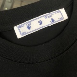 Off White Fashion Palm Logo Printed Short Sleeve Couple Casual Loose T-shirt