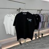 Off White Fashion Embroidery Paper Clip Logo Short Sleeve Unisex Casual Loose Washed T-shirt