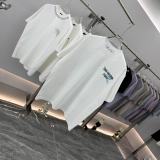 Off White Fashion Embroidery Paper Clip Logo Short Sleeve Unisex Casual Loose Washed T-shirt