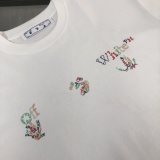 Off White Fashion Colored Arrow Printed Short Sleeve Couple's Casual Loose T-shirt