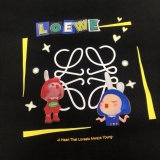 Loewe Fashion Cartoon Logo Printed Short Sleeve Couple Casual Loose T-shirt