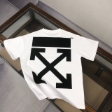 Off White Fashion Logo Arrow Printed Short Sleeve Unisex Casual Loose T-shirt