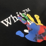 Off White Fashion Palm Logo Printed Short Sleeve Couple Casual Loose T-shirt