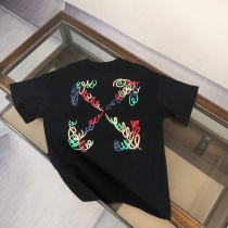 Off White Fashion Colored Arrow Printed Short Sleeve Couple's Casual Loose T-shirt Off White Fashion Colored Arrow Printed Short Sleeve Couple's Casual Loose T-shirt