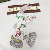 Gucci Fashion Rabbit Logo Printed Short Sleeve Unisex Casual Versatile T-shirt