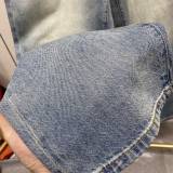 Gucci 26SS Classic Simple Versatile Casual Wash Straight leg Jeans