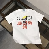 Gucci Personalized Dingdang Cat Logo Printed Short Sleeve Unisex Casual Round Neck T-shirt