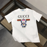 Gucci Personalized Dingdang Cat Logo Printed Short Sleeve Unisex Casual Round Neck T-shirt